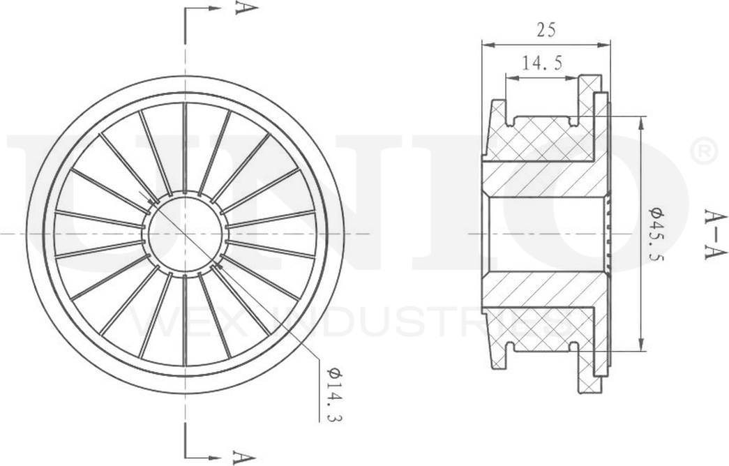 Сайлентблок подрамника (Unio). Артикул RMP-20243