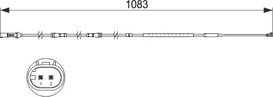 Датчик износа тормозных колодок  Bosch. Артикул 1 987 473 500