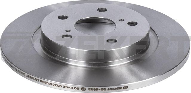 Тормозной диск Zekkert задний для Toyota Avensis III 2008-2018. Артикул BS-5663