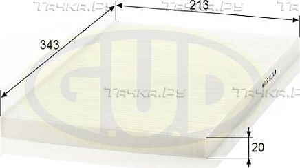 Салонный фильтр G.U.D.. Артикул GCF3562