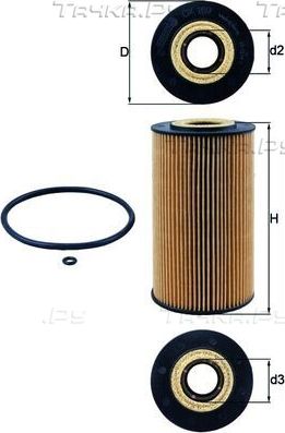 Масляный фильтр Mahle. Артикул OX 169D