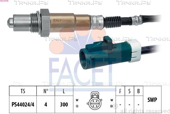 Лямбда-зонд (кислородный датчик) Facet Made in Italy - OE Equivalent для Ford Maverick II 2001-2007. Артикул 10.7319