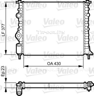 Радиатор охлаждения двигателя Valeo для Renault Kangoo I 1997-2009. Артикул 731378