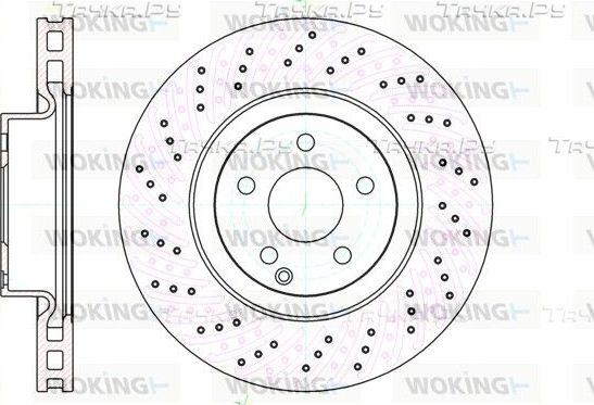 Тормозной диск Woking передний для Lexus IS II 2005-2012. Артикул D61032.10