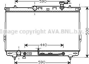 Радиатор охлаждения двигателя AVA. Артикул HYA2110