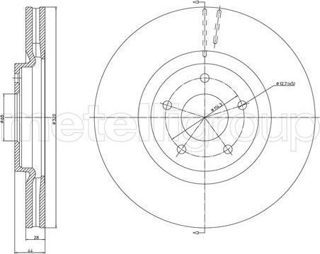 Тормозной диск Metelli для Renault Koleos I 2008-2016. Артикул 23-1323C