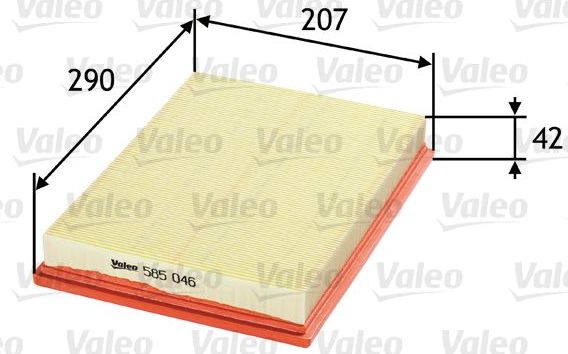 Воздушный фильтр Valeo. Артикул 585046
