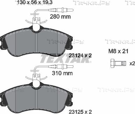 Тормозные колодки Textar Q+ передние для Peugeot Partner I 1996-2015. Артикул 2312401