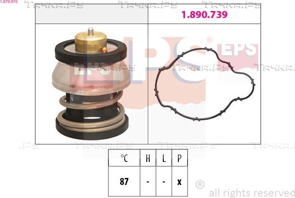Термостат EPS Made in Italy - OE Equivalent для BMW X5 III (F15) 2015-2018. Артикул 1.879.976