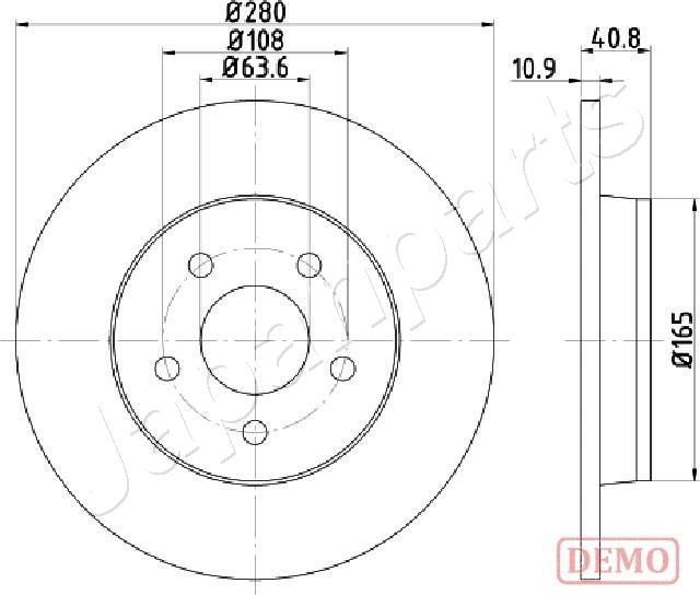Тормозной диск Japanparts. Артикул DP-0301C