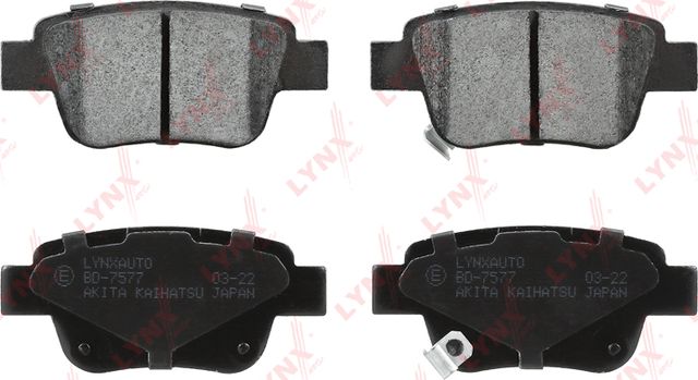 Тормозные колодки LYNXauto задние для Toyota Previa III (XR50) 2005-2026. Артикул BD-7577