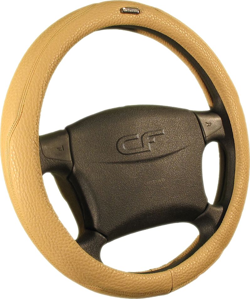 Оплётка на руль CarFashion Rainbow (размер M, искусственная кожа, цвет БЕЖЕВЫЙ). Артикул 31055