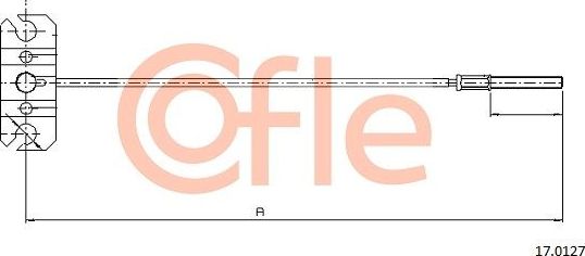 Трос ручника (тросик ручного тормоза) Cofle. Артикул 92.17.0127