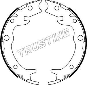 Тормозные колодки (стояночная тормозная система) Trusting задние для Honda Stream I 2001-2006. Артикул 044.023