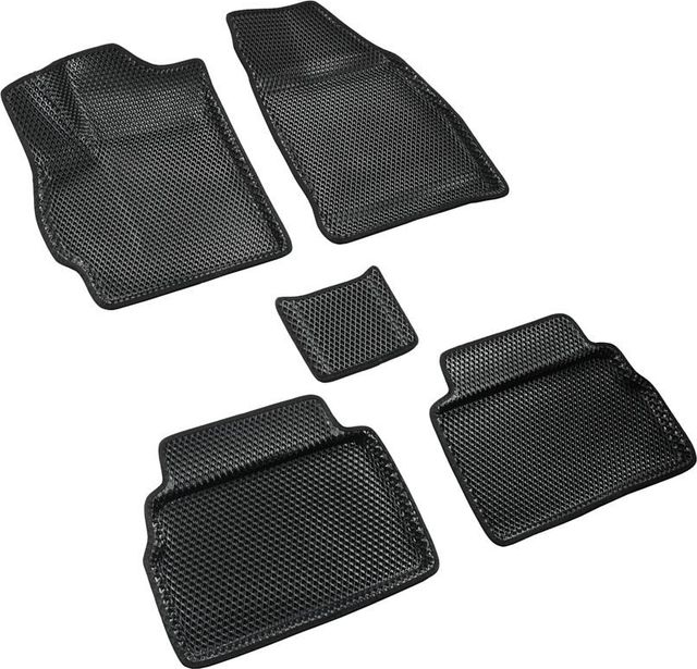 Коврики Seintex 3D EVA ромб для салона Omoda C5 2022-2026 ЧЕРНЫЕ. Артикул 99677