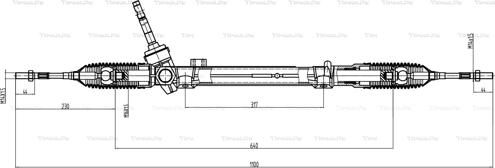 Рулевая рейка Trialli. Артикул CR 1402