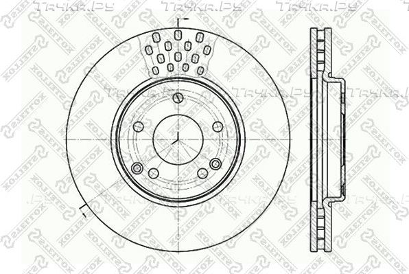 Тормозной диск Stellox передний для Chrysler Crossfire 2003-2008. Артикул 6020-3341V-SX