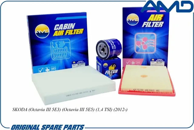 Комплект фильтров (масл.04E115561H + возд.04E129620 + салон.5Q0819653) (AMD). Артикул AMDSETF166