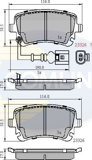 Тормозные колодки Comline Comline. Артикул CBP11313