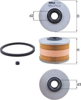 Топливный фильтр Mahle-Knecht. Артикул KX 79D