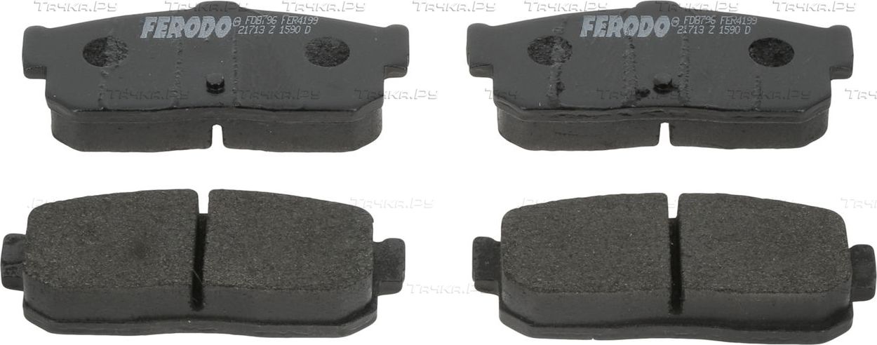 Тормозные колодки Ferodo Premier Eco Friction задние для Nissan 100NX 1990-1994. Артикул FDB796