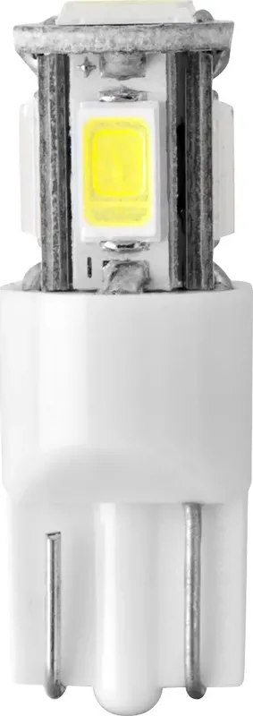 Лампа светодиодная 12V T10 2W W2,1x9,5d Маяк WHITE 1 шт. картон 12T10-W6SMD5630. Артикул 12T10-W6SMD5630