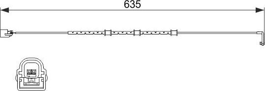 Датчик износа тормозных колодок  Bosch задний для Jaguar XF I 2008-2015. Артикул 1 987 474 515