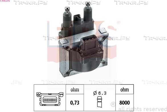 Катушка зажигания EPS Made in Italy - OE Equivalent для Renault Laguna I 1993-2001. Артикул 1.970.275