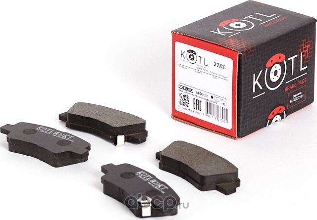 Колодки тормозные дисковые задние к-т  HYUNDAI SOLARIS (Kotl) Kotl. Артикул 27kt