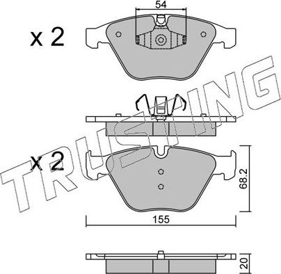 Тормозные колодки Trusting передние для BMW 3 V (E90/E91/E92/E93) 2004-2013. Артикул 574.6