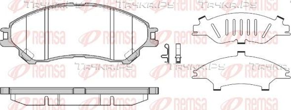 Тормозные колодки Remsa передние для Suzuki SX4 II (S-Cross) 2013-2026. Артикул 1589.02
