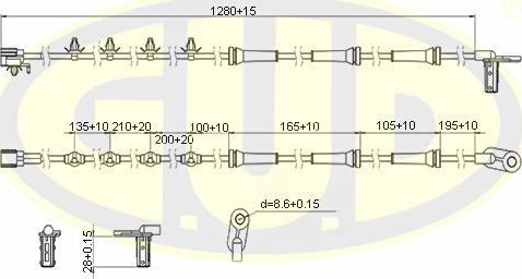 Датчик ABS G.U.D.. Артикул GABS02453