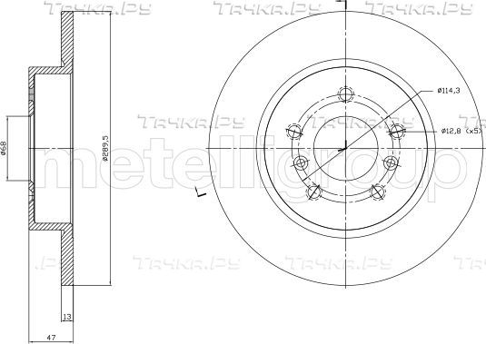 Тормозной диск Trusting. Артикул DF1763