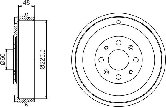 Тормозной барабан Bosch. Артикул 0 986 477 208