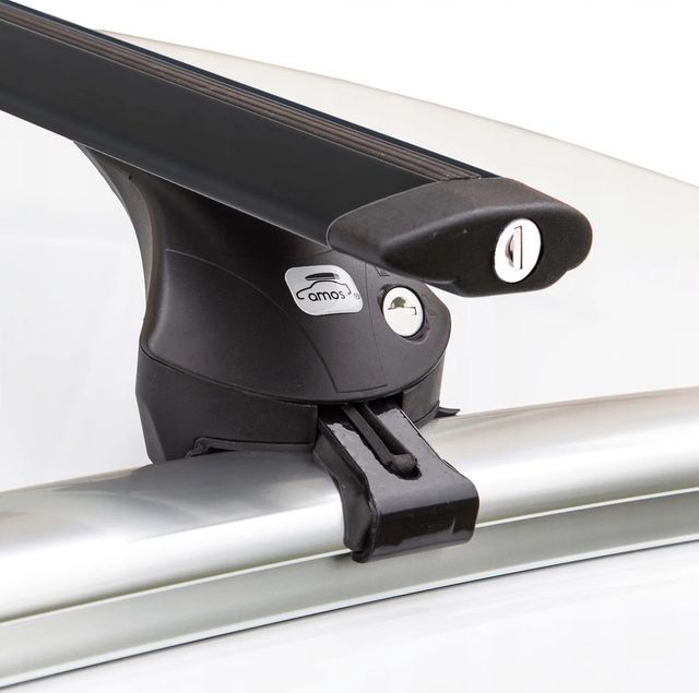 Багажник на интегрированные рейлинги Amos Boss для Kia Sorento III Prime 5-дв. 2014-2020 (Крыловидные дуги с замком черные). Артикул boss-a1.2lBlack