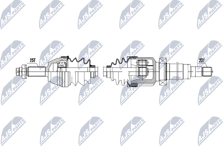 Полуось (привод в сборе, приводной вал) NTY. Артикул NPW-FR-030