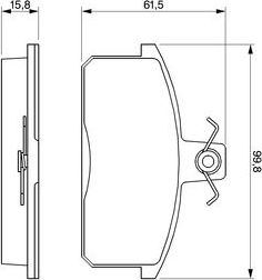 Тормозные колодки Bosch (Low-Metallic). Артикул 0 986 424 274