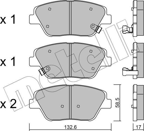 Тормозные колодки Metelli. Артикул 22-0945-0