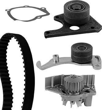 Помпа (водяной насос) с комплектом ремня ГРМ Metelli. Артикул 30-0911-1