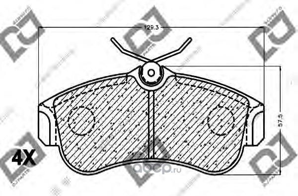 Колодки тормозные дисковые (DJ Parts). Артикул BP1091