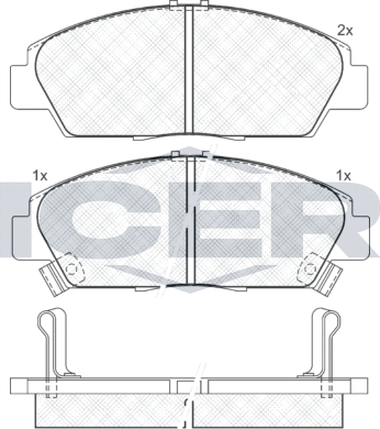 Тормозные колодки Icer. Артикул 181020