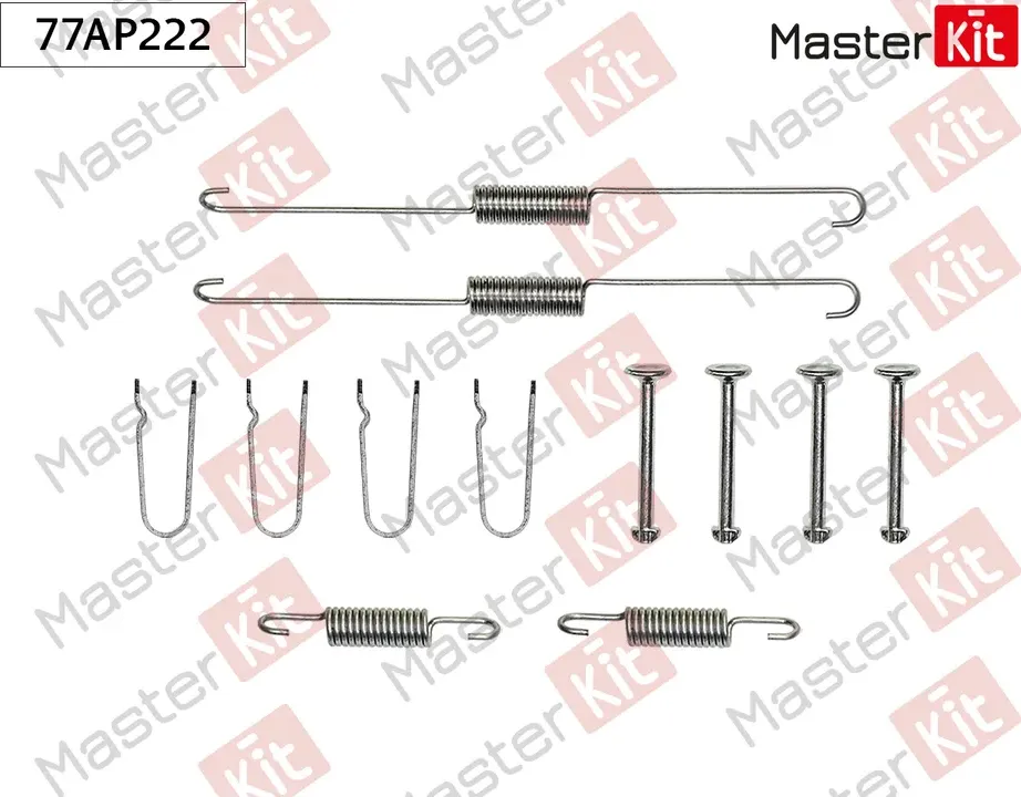 Комплект установочный барабанных колодок MITSUBISHI L 200 04- (Master KIT). Артикул 77AP222