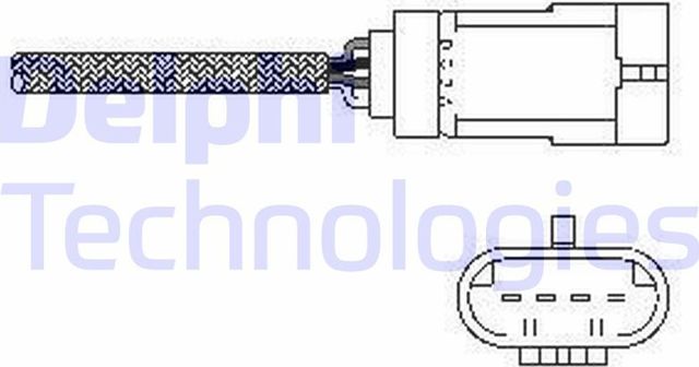 Лямбда-зонд (кислородный датчик) Delphi для Renault Scenic II 1999-2009. Артикул ES10793-12B1