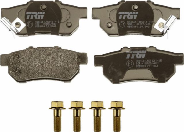 Тормозные колодки TRW задние для Honda CR-X III 1992-1998. Артикул GDB3160