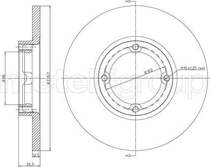 Тормозной диск Trusting передний для Daewoo Matiz I 1998-2015. Артикул DF196