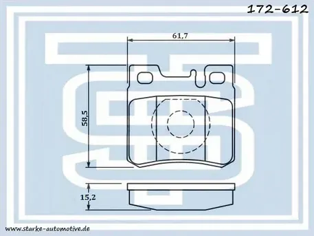 Колодки тормозные зад (Starke). Артикул 172612
