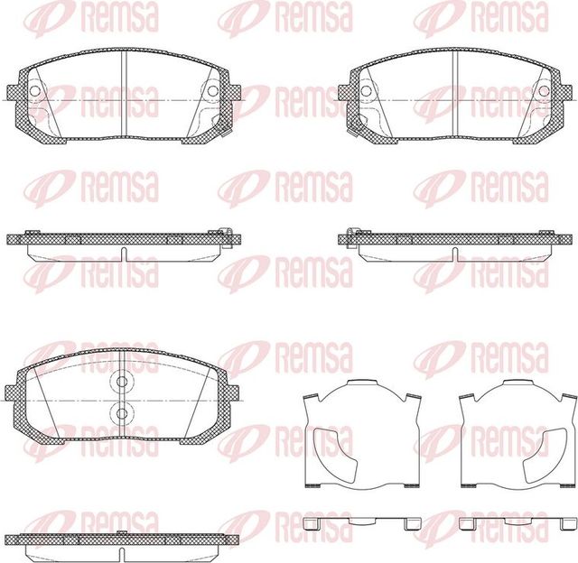 Тормозные колодки Remsa передние для Hyundai Elantra VII (CN7) 2021-2026. Артикул 1923.02