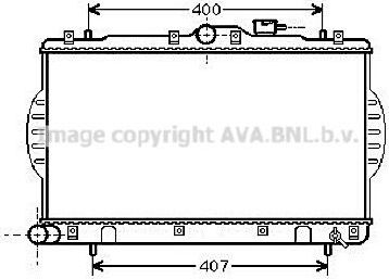 Радиатор охлаждения двигателя AVA. Артикул HYA2047