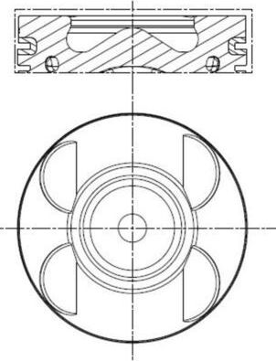 Поршень Mahle для Mercedes-Benz E-Класс III (W211, S211) 2003-2009. Артикул 001 PI 00183 000
