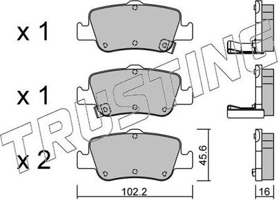 Тормозные колодки Trusting. Артикул 812.0